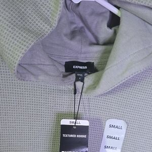 Express Waffle Knit Hoodie in Light Gray